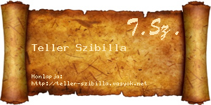 Teller Szibilla névjegykártya